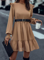 Gelaagde Jurk met Ruches - Mini Dresses - Jurkjes.co