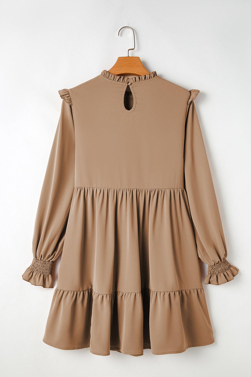Gelaagde Jurk met Ruches - Mini Dresses - Jurkjes.co