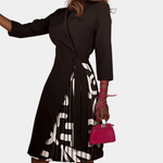 Geplooide Jurk met Elegante Snit - CB - Dresses - Jurkjes.co