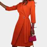 Geplooide Jurk met Elegante Snit - CB - Dresses - Jurkjes.co