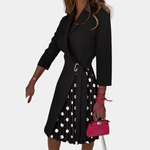 Geplooide Jurk met Elegante Snit - CB - Dresses - Jurkjes.co