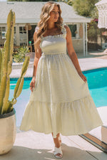 Geruite Maxi-Jurk zonder Mouwen - Maxi Dresses - Jurkjes.co