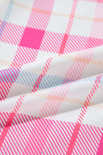 Geruite Midi Jurk met Pofmouwen en Riem - Midi Dresses - Jurkjes.co