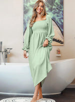 Gestreepte Empire Maxi Jurk met Volant Mouwen - Maxi Dresses - Jurkjes.co