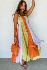 Gestreepte Maxi-Jurk met Hoge Taille - Maxi Dresses - Jurkjes.co