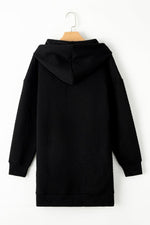 Gewatteerde Capuchonjurk met Koordzak - Mini Dresses - Jurkjes.co