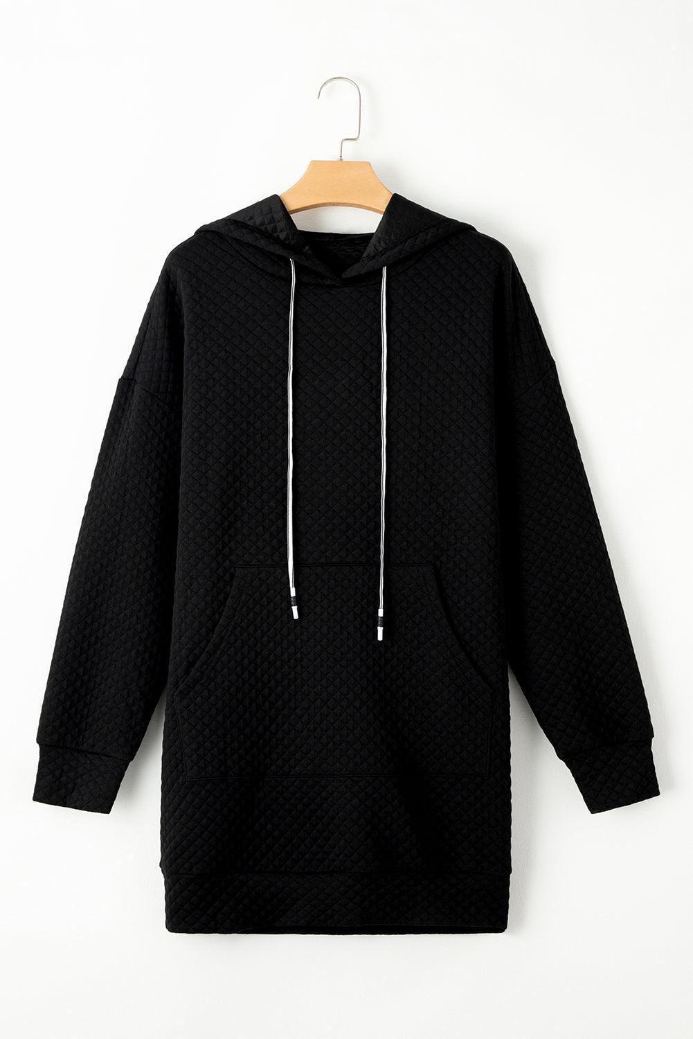 Gewatteerde Capuchonjurk met Koordzak - Mini Dresses - Jurkjes.co