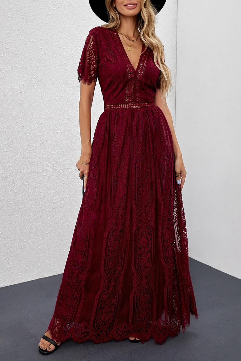 Hartveroverende Kanten Maxi-Jurk - Maxi Dresses - Jurkjes.co