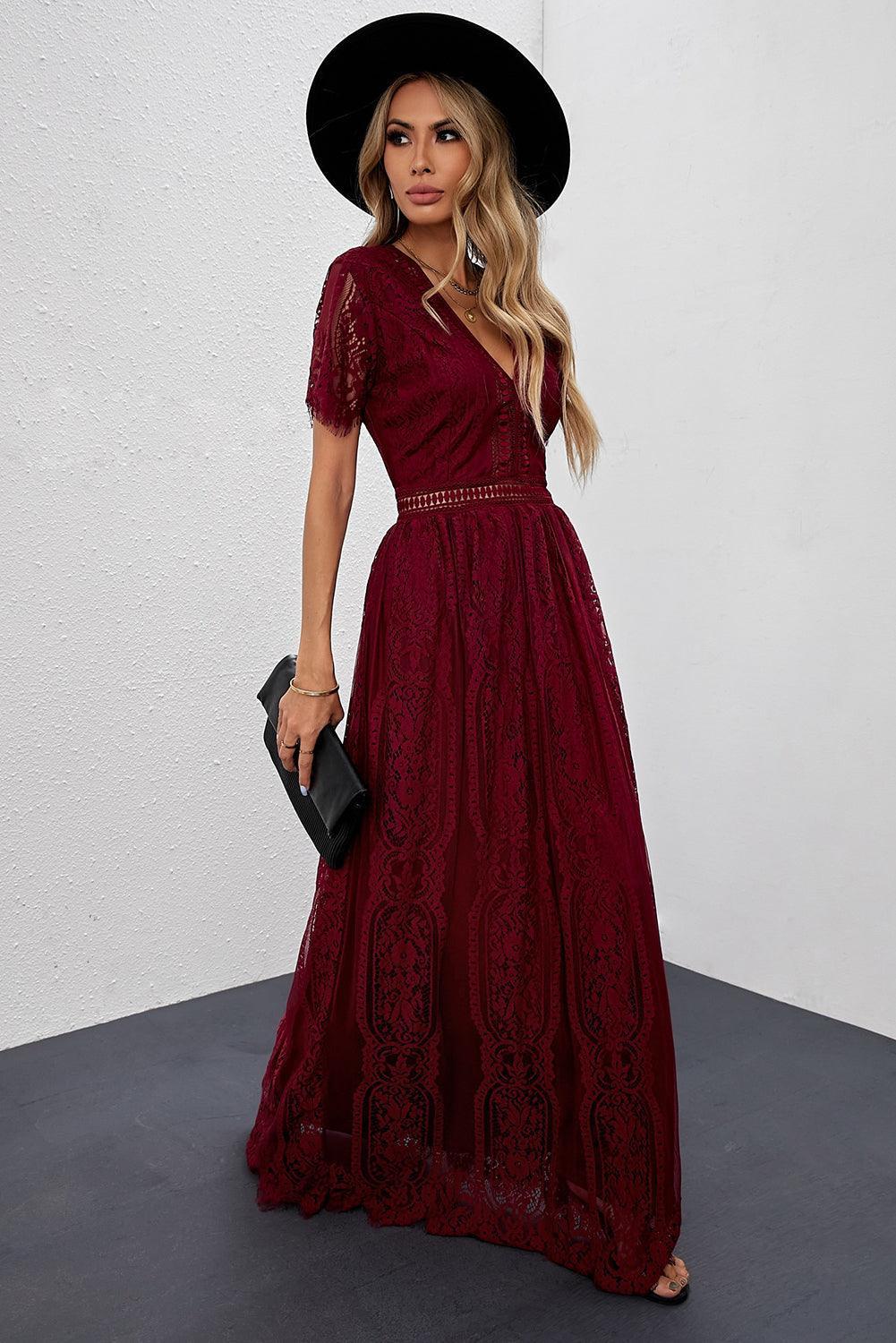Hartveroverende Kanten Maxi-Jurk - Maxi Dresses - Jurkjes.co