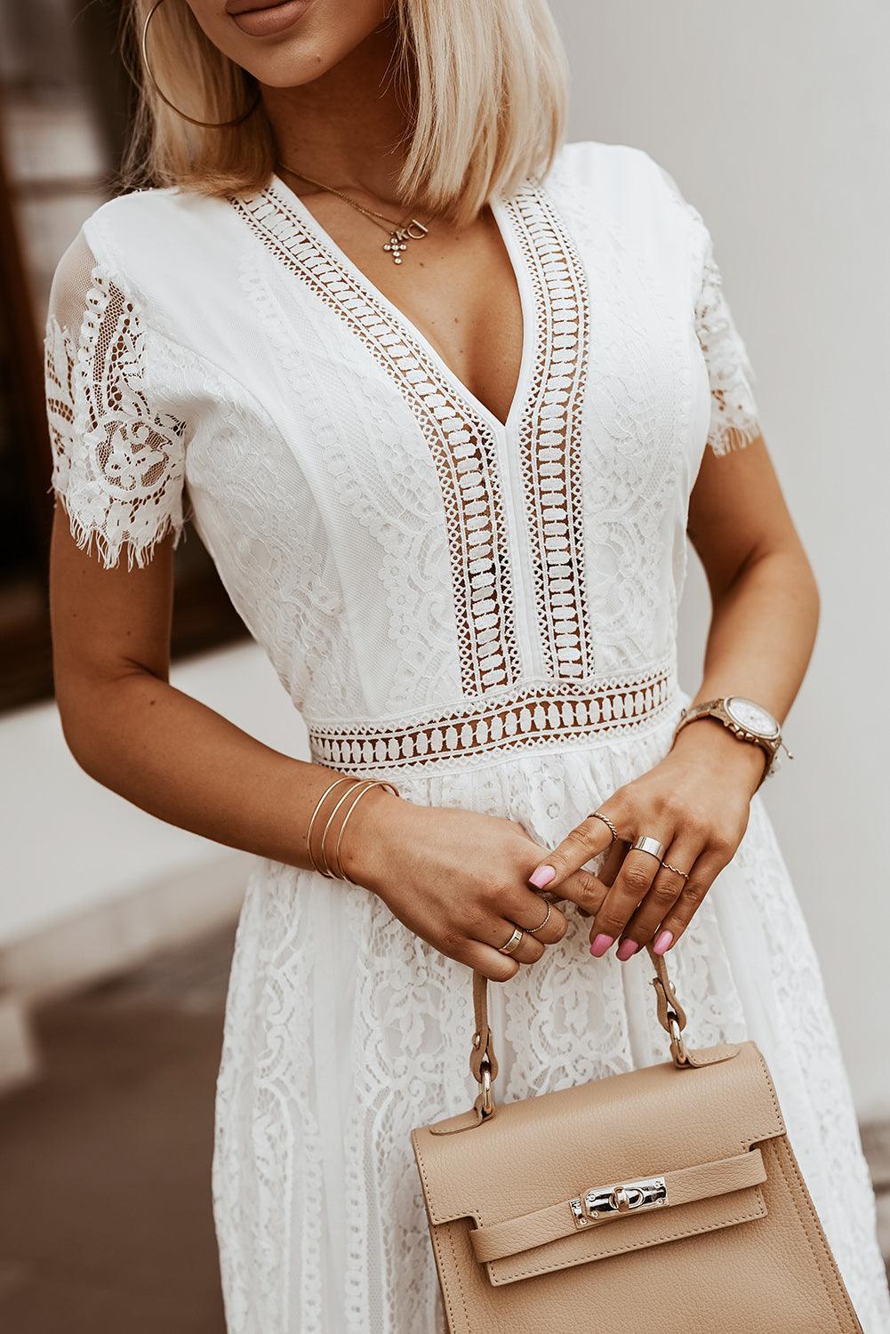 Hartveroverende Kanten Maxi-Jurk - Maxi Dresses - Jurkjes.co