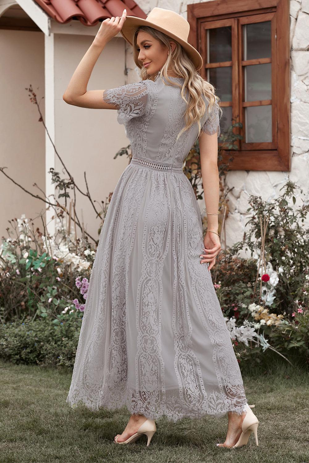 Hartveroverende Kanten Maxi-Jurk - Maxi Dresses - Jurkjes.co