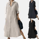 Hemdjurk met Effen Ontwerp - CB - Dresses - Jurkjes.co