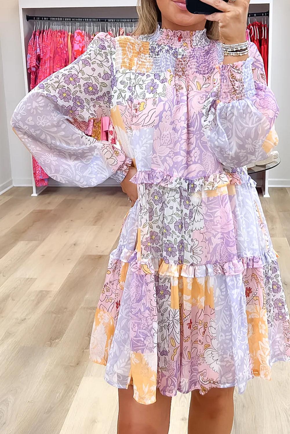Jurk met Bloemenprint en Ruffles - Floral Dresses - Jurkjes.co