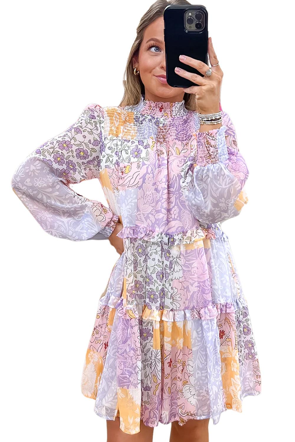 Jurk met Bloemenprint en Ruffles - Floral Dresses - Jurkjes.co
