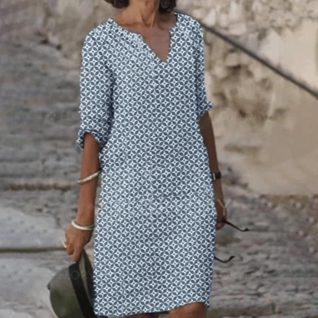 Jurk met Geometrisch Patroon - Dresses - Jurkjes.co