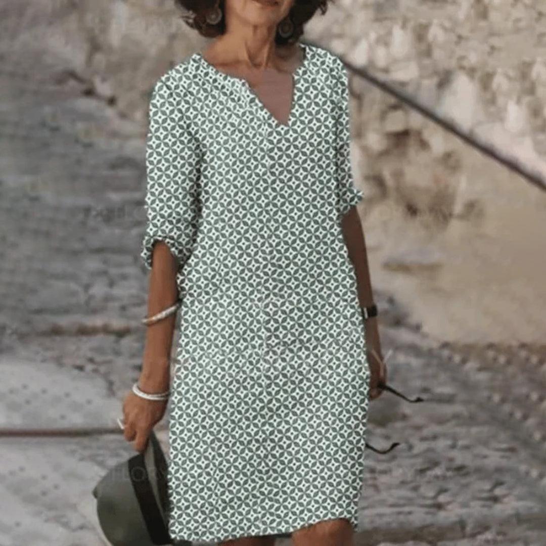 Jurk met Geometrisch Patroon - Dresses - Jurkjes.co