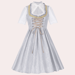 Jurk met Jacquard en Vetersluiting - CB - Dresses - Jurkjes.co