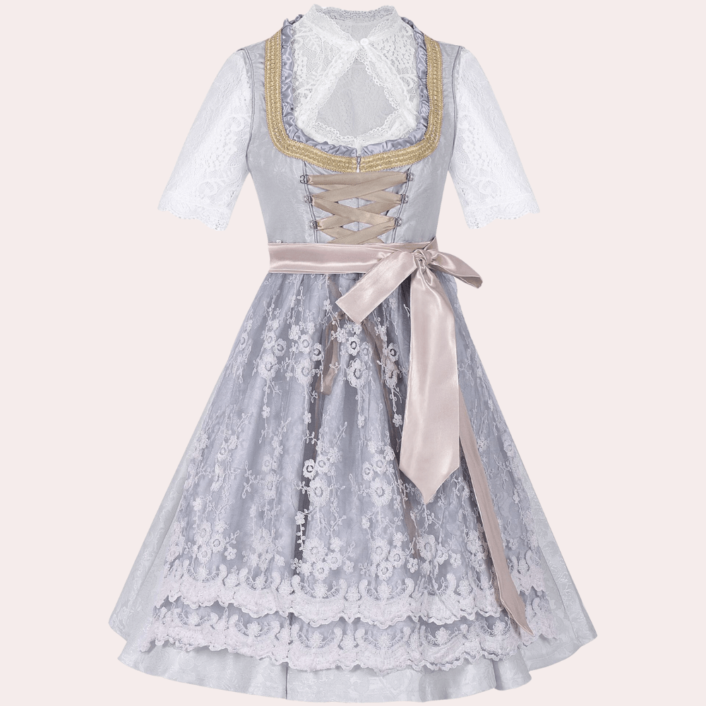 Jurk met Jacquard en Vetersluiting - CB - Dresses - Jurkjes.co