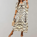 Kaftan Jurk met Geometrisch Patroon - Women Summer Dress - Jurkjes.co