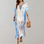 Kaftan Jurk met Geometrisch Patroon - Women Summer Dress - Jurkjes.co