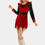 Kerstjurk met Speelse Elfdetails - Women Summer Dress - Jurkjes.co