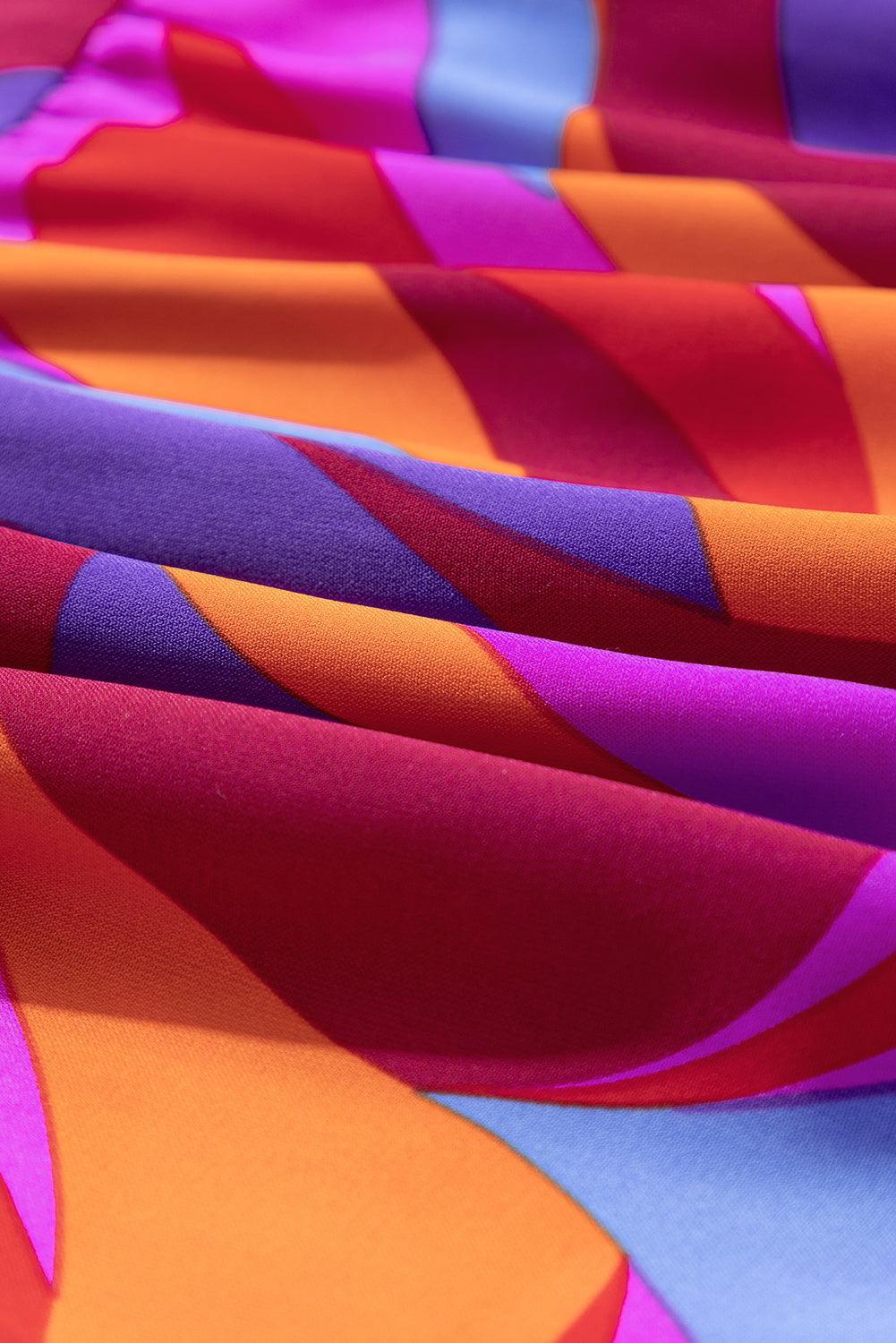 Kleurrijke Maxi-Jurk met Ruches - Maxi Dresses - Jurkjes.co