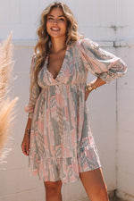 Kleurrijke Ruche Mini-Jurk - Mini Dresses - Jurkjes.co