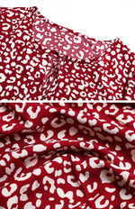 Knie-lange Jurk met V-hals en Luipaardprint - Midi Dresses - Jurkjes.co