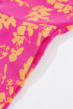 Korte Jurk met Bloemenprint en Drawstring - Floral Dresses - Jurkjes.co