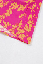 Korte Jurk met Bloemenprint en Drawstring - Floral Dresses - Jurkjes.co