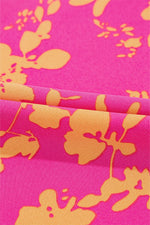 Korte Jurk met Bloemenprint en Drawstring - Floral Dresses - Jurkjes.co