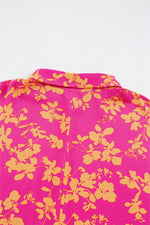 Korte Jurk met Bloemenprint en Drawstring - Floral Dresses - Jurkjes.co
