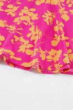Korte Jurk met Bloemenprint en Drawstring - Floral Dresses - Jurkjes.co