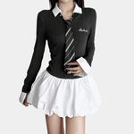 Korte Jurk met Klassieke Kraag - Women Summer Dress - Jurkjes.co