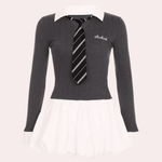 Korte Jurk met Klassieke Kraag - Women Summer Dress - Jurkjes.co