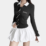 Korte Jurk met Klassieke Kraag - Women Summer Dress - Jurkjes.co