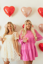 Korte Jurk met Pailletten en Kant - Mini Dresses - Jurkjes.co