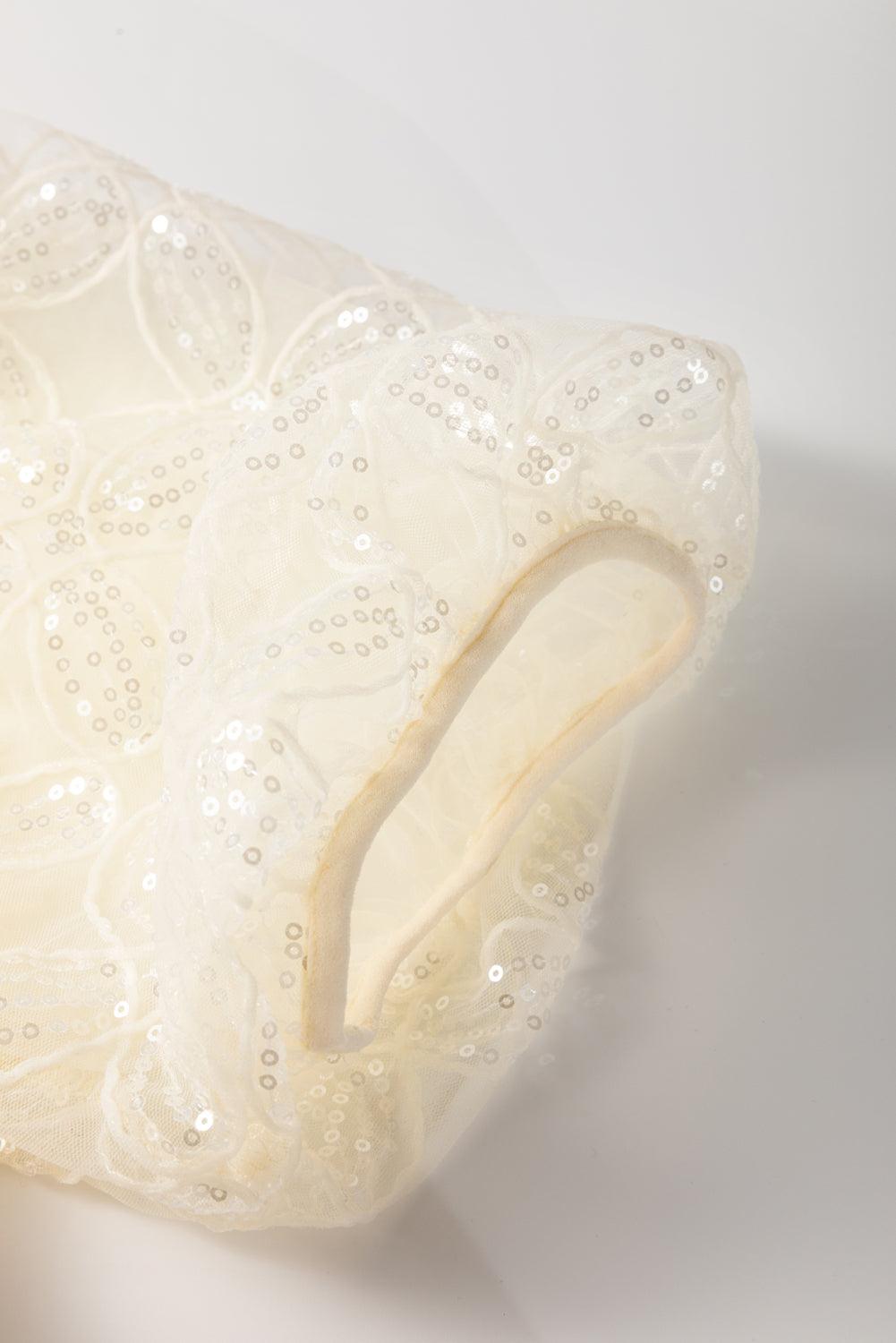 Korte Jurk met Pailletten en Kant - Mini Dresses - Jurkjes.co