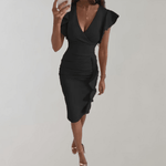 Korte Jurk met Ruches - Women Summer Dress - Jurkjes.co