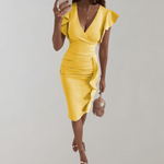 Korte Jurk met Ruches - Women Summer Dress - Jurkjes.co