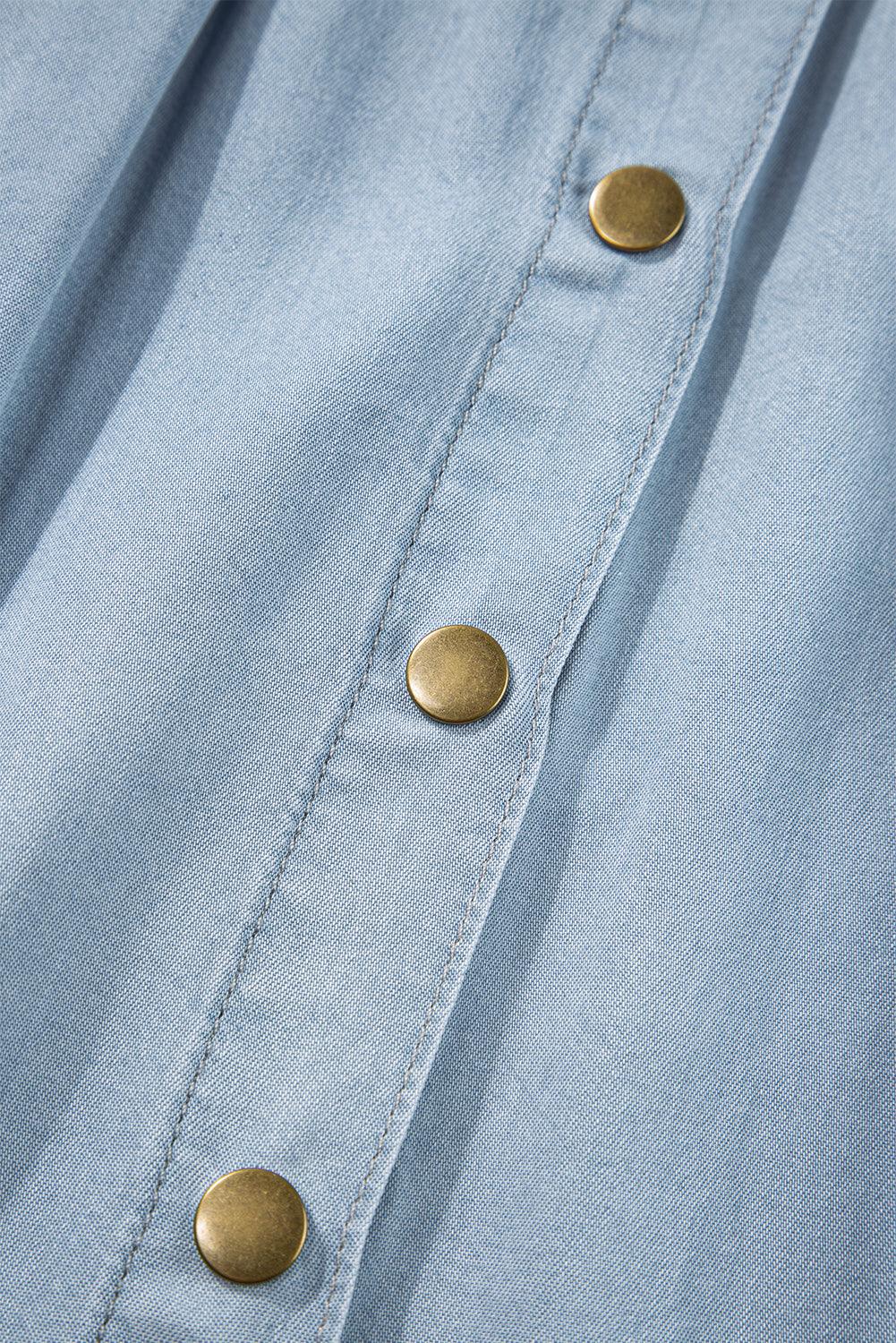 Lange Denim Rok met Knopen - Skirts & Petticoat - Jurkjes.co