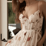 Lange Jurk met Bloemenprint en Ruches - Women Summer Dress - Jurkjes.co