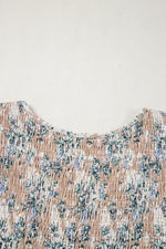 Lange Jurk met Bloemenprint en Smock Taille - Maxi Dresses - Jurkjes.co