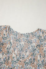 Lange Jurk met Bloemenprint en Smock Taille - Maxi Dresses - Jurkjes.co