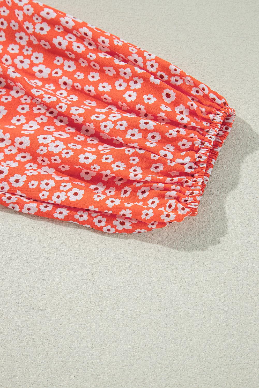 Lange Jurk met Bloemenprint en V-hals - Floral Dresses - Jurkjes.co