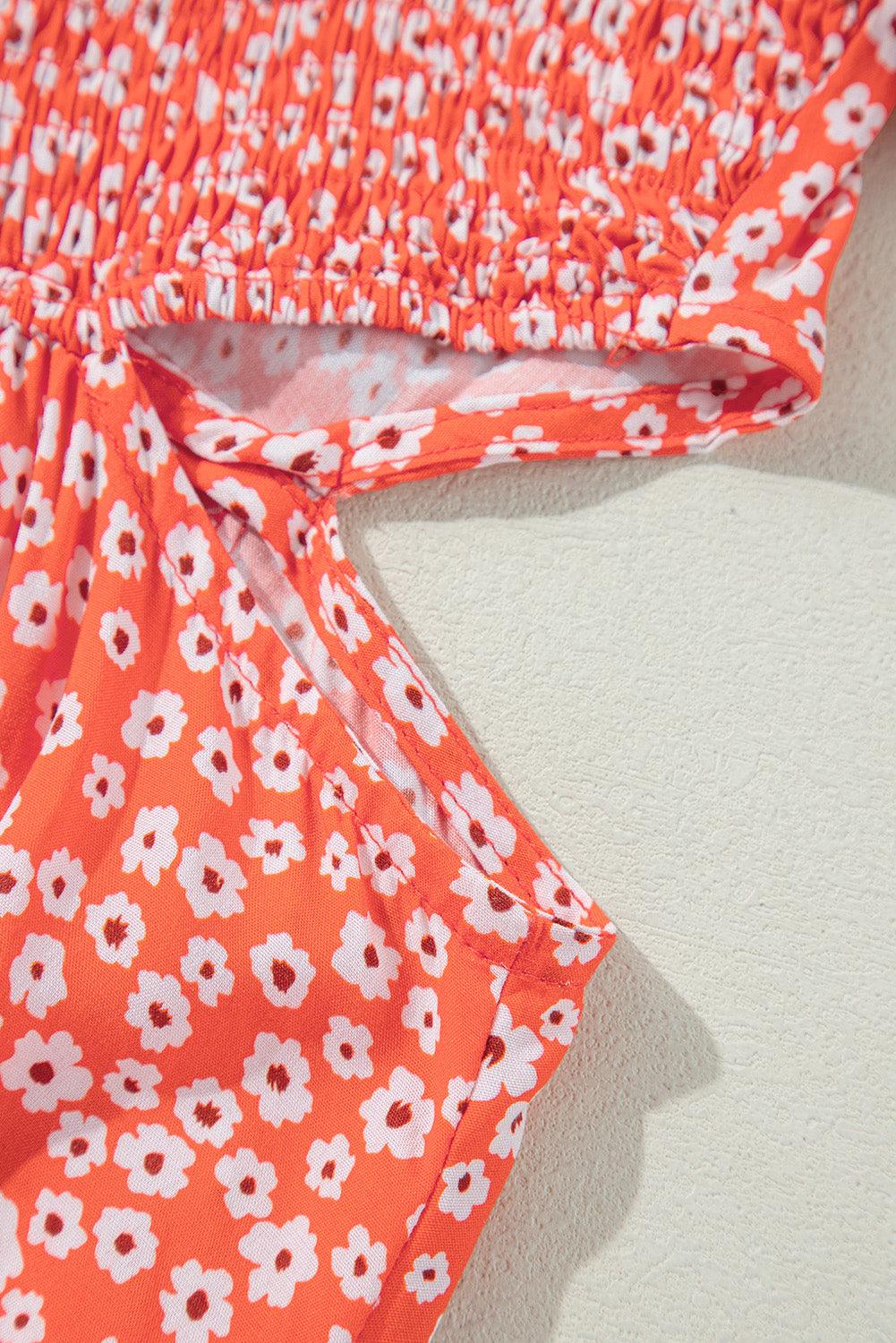 Lange Jurk met Bloemenprint en V-hals - Floral Dresses - Jurkjes.co