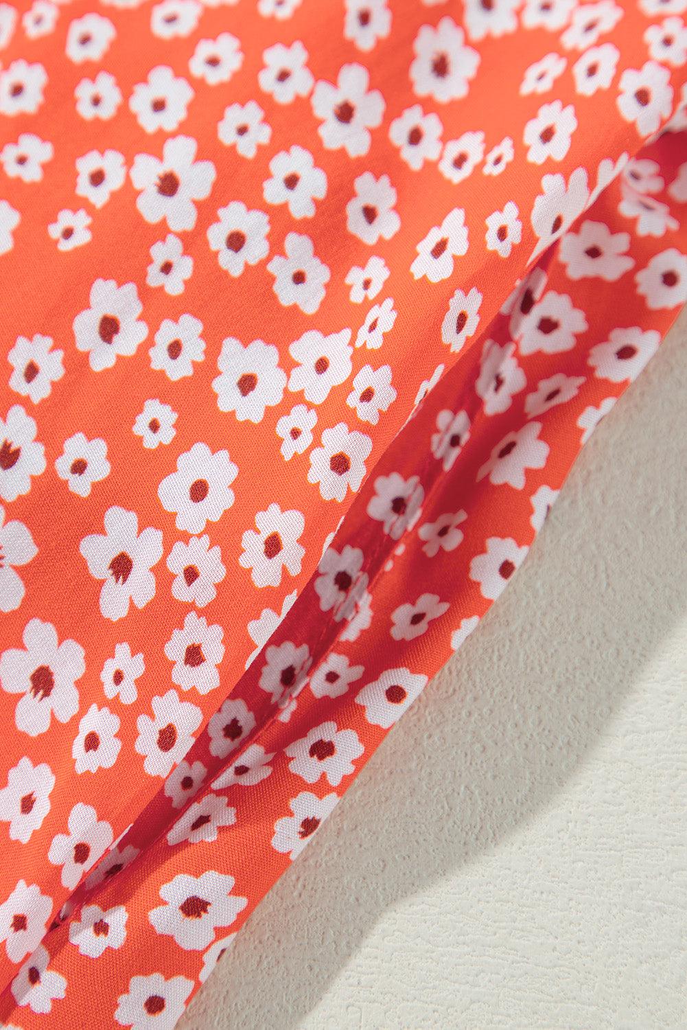 Lange Jurk met Bloemenprint en V-hals - Floral Dresses - Jurkjes.co