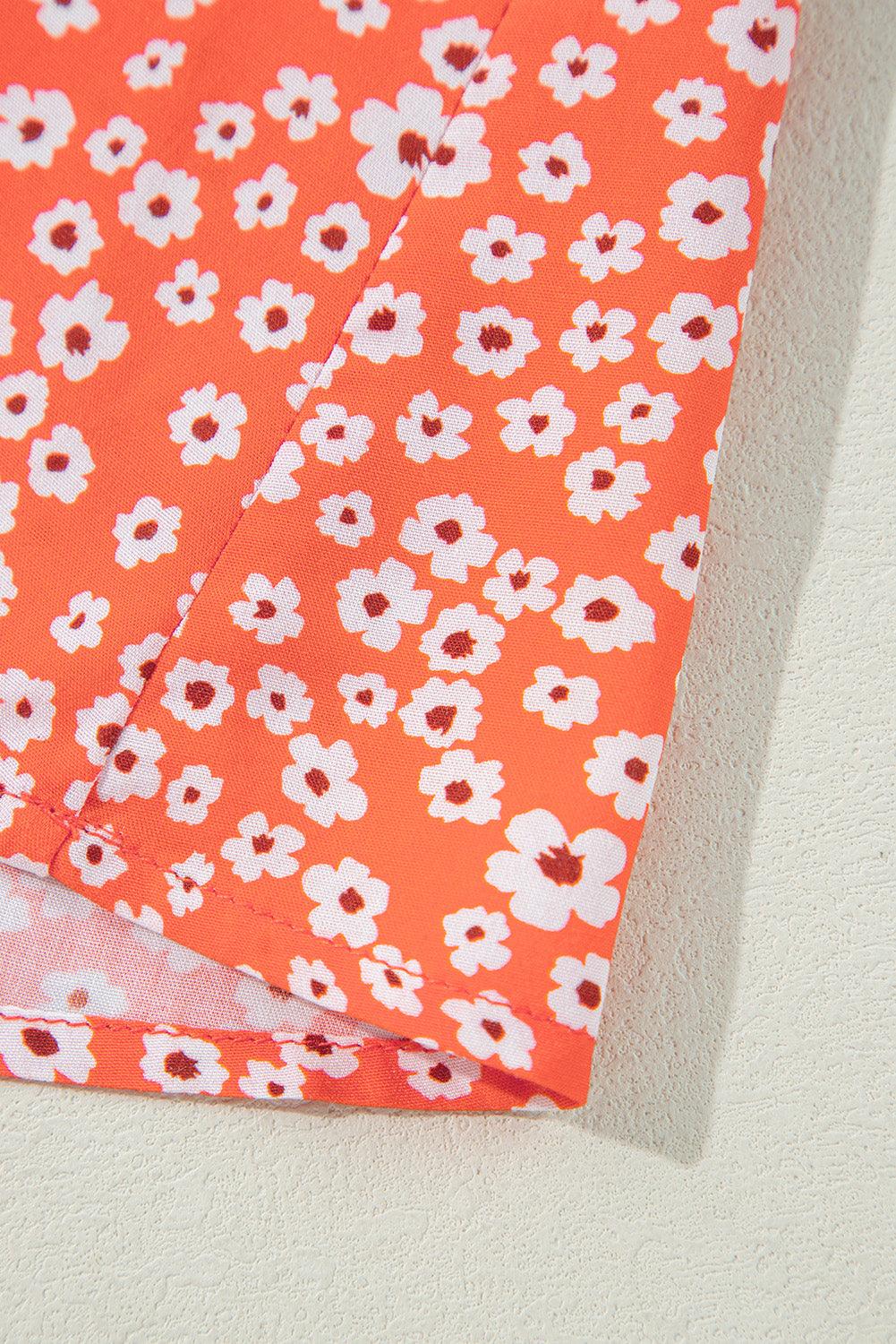 Lange Jurk met Bloemenprint en V-hals - Floral Dresses - Jurkjes.co
