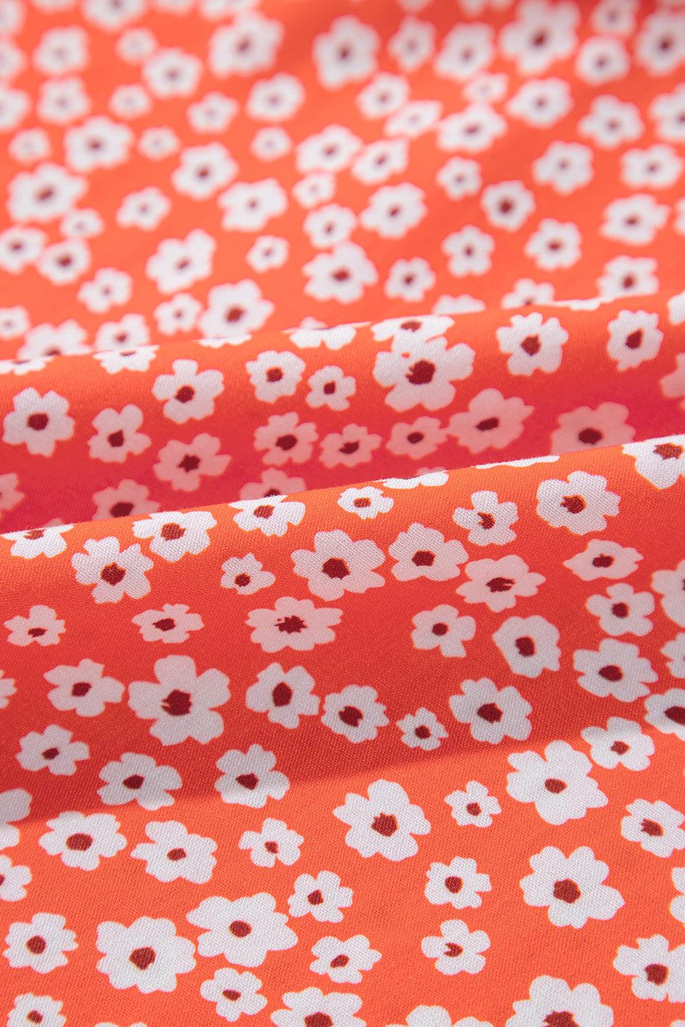 Lange Jurk met Bloemenprint en V-hals - Floral Dresses - Jurkjes.co