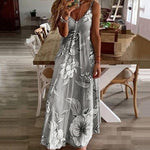 Lange Jurk met Bloemenprint - Women Summer Dress - Jurkjes.co